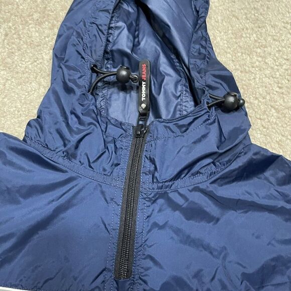 Mens Vintage Tommy Hilfiger Tommy Jeans Yellow Pullover Rain Windbreaker Size XL - Picture 4 of 10